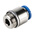 Festo QS Series Straight Threaded Adaptor, G 3/8 Male to Push In 10 mm, Threaded-to-Tube Connection Style, 186113