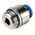 Festo QS Series Straight Threaded Adaptor, G 3/8 Male to Push In 8 mm, Threaded-to-Tube Connection Style, 186111