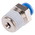 Festo QS Series Straight Threaded Adaptor, R 1/4 Male to Push In 4 mm, Threaded-to-Tube Connection Style, 190644