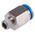 Festo QS Series Straight Threaded Adaptor, R 1/8 Male to Push In 10 mm, Threaded-to-Tube Connection Style, 190643