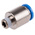 Festo QS Series Straight Threaded Adaptor, R 1/8 Male to Push In 10 mm, Threaded-to-Tube Connection Style, 190647
