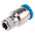Festo QS Series Straight Threaded Adaptor, R 1/8 Male to Push In 8 mm, Threaded-to-Tube Connection Style, 153015