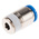 Festo QS Series Straight Threaded Adaptor, R 3/8 Male to Push In 10 mm, Threaded-to-Tube Connection Style, 153019