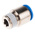 Festo QS Series Straight Threaded Adaptor, R 3/8 Male to Push In 12 mm, Threaded-to-Tube Connection Style, 153020