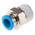 Festo QS Series Straight Threaded Adaptor, R 3/8 Male to Push In 8 mm, Threaded-to-Tube Connection Style, 153006
