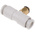 SMC KQ2 Series Tee Threaded Adaptor, Push In 6 mm to Push In 6 mm, Threaded-to-Tube Connection Style