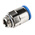 Festo QS Series Straight Threaded Adaptor, G 3/8 Male to Push In 16 mm, Threaded-to-Tube Connection Style, 186347