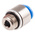 Festo QS Series Straight Threaded Adaptor, G 1/8 Male to Push In 6 mm, Threaded-to-Tube Connection Style, 186267
