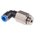 Festo QS Series Elbow Threaded Adaptor, G 3/8 Male to Push In 8 mm, Threaded-to-Tube Connection Style, 186132