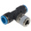 Festo QS Series Tee Threaded Adaptor, Push In 12 mm to Push In 12 mm, Threaded-to-Tube Connection Style, 153115