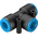 Festo QST-12-20 Series Tee Tube-to-Tube Adaptor, Push In 12 mm to Push In 12 mm, Tube-to-Tube Connection Style, 130806