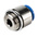 Festo QS Series Straight Threaded Adaptor, G 1/2 Male to Push In 12 mm, Threaded-to-Tube Connection Style, 186115