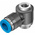 Festo QS Series Elbow Threaded Adaptor, G 1/8 Male to Push In 8 mm, Threaded-to-Tube Connection Style, 186150
