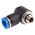 Festo QS Series Elbow Threaded Adaptor, G 1/8 Male to Push In 8 mm, Threaded-to-Tube Connection Style, 186150