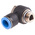 Festo QS Series Elbow Threaded Adaptor, G 3/8 Male to Push In 12 mm, Threaded-to-Tube Connection Style, 186145