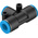 Festo QST-10-8-50 Series Tee Tube-to-Tube Adaptor, Push In 10 mm to Push In 8 mm, Tube-to-Tube Connection Style, 130822