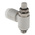 SMC AS-FG Series Threaded Speed Controller, M5 x 0.8 Male Inlet Port x M5 x 0.8 Male Outlet Port x 4mm Tube Outlet Port