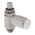 SMC AS-FG Series Threaded Speed Controller, M5 x 0.8 Male Inlet Port x M5 x 0.8 Male Outlet Port x 4mm Tube Outlet Port
