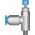 Festo GRLA Series Tube Exhaust Valve, 4mm Tube Inlet Port x M5 Male Outlet Port x 4mm Tube Outlet Port, 197577