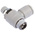 SMC AS Series Threaded Speed Controller, R 1/8 Male Inlet Port x R 1/8 Male Outlet Port x 6mm Tube Outlet Port