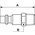 PREVOST Treated Steel Male Plug for Pneumatic Quick Connect Coupling, G 1/2 Male Threaded