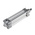 RS PRO Pneumatic Piston Rod Cylinder - 32mm Bore, 100mm Stroke, CDEM Series, Double Acting