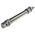 RS PRO Pneumatic Piston Rod Cylinder - 20mm Bore, 80mm Stroke, ISO 6432 Series, Double Acting