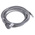 RS PRO Cat5e Straight Male RJ45 to Right Angle Male RJ45 Ethernet Cable, U/UTP, Grey PVC Sheath, 3m