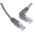 RS PRO Cat5e Straight Male RJ45 to Right Angle Male RJ45 Ethernet Cable, U/UTP, Grey PVC Sheath, 3m