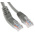 RS PRO Cat5e Male RJ45 to Male RJ45 Ethernet Cable, U/UTP, Grey PVC Sheath, 1m