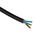 RS PRO 3 Core 0.5 mm² Mains Power Cable, Black Polyvinyl Chloride PVC Sheath 100, 3 A 300 V, 500 V, 2183Y H03VV-F