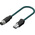 RS PRO Cat5e Straight Male M12 to Male RJ45 Ethernet Cable, Teal PUR Sheath, 2m