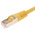 Decelect Cat5 Male RJ45 to Male RJ45 Ethernet Cable, F/UTP, Yellow PVC Sheath, 0.5m