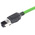 HARTING Cat5 Straight Male RJ45 to Straight Male RJ45 Ethernet Cable, U/FTP, Green PVC Sheath, 3m