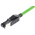 HARTING Cat5 Straight Male RJ45 to Straight Male RJ45 Ethernet Cable, U/FTP, Green PVC Sheath, 3m