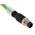 Weidmuller Cat5 M12 to RJ45 Ethernet Cable, Green PUR Sheath, 5m