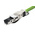 Weidmuller Cat5 M12 to RJ45 Ethernet Cable, Green PUR Sheath, 3m