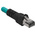 Turck Cat5e Straight Female M12 to Straight Male RJ45 Ethernet Cable, Blue TPE Sheath, 500mm