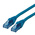 Roline Cat6a Male RJ45 to Male RJ45 Ethernet Cable, U/UTP, Blue LSZH Sheath, 300mm, Low Smoke Zero Halogen (LSZH)