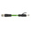 TE Connectivity Cat5e Straight Male M12 to Male RJ45 Ethernet Cable, Green PVC Sheath, 2m
