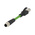 TE Connectivity Cat5e Straight Male M12 to Male RJ45 Ethernet Cable, Green PVC Sheath, 2m