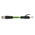 TE Connectivity Cat5e Straight Male M12 to Male RJ45 Ethernet Cable, Green PUR Sheath, 500mm
