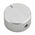 RS PRO 28mm Silver Potentiometer Knob for 6.4mm Shaft Splined
