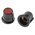 RS PRO 12mm Black, Red Potentiometer Knob for 4mm Shaft Splined