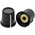 RS PRO 16mm Black, Grey Potentiometer Knob for 3.2mm Shaft Splined