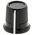 RS PRO 16mm Black Potentiometer Knob for 6.4mm Shaft Splined
