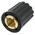 RS PRO 14.7mm Black Potentiometer Knob for 6.4mm Shaft Screw Fix