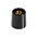 RS PRO 14.7mm Black Potentiometer Knob for 6.4mm Shaft Screw Fix