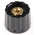RS PRO 21.3mm Black Potentiometer Knob for 6mm Shaft