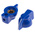 RS PRO 32mm Blue Potentiometer Knob for 6.35mm Shaft